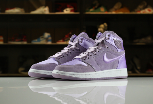 Women 2018 WMNS Air Jordan 1 Summer of High Orchid Mist White-Metallic Gold